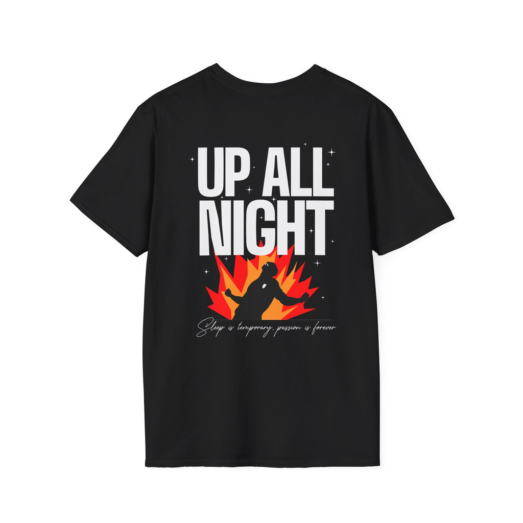 Up All Night Graphic T-Shirt — Black
