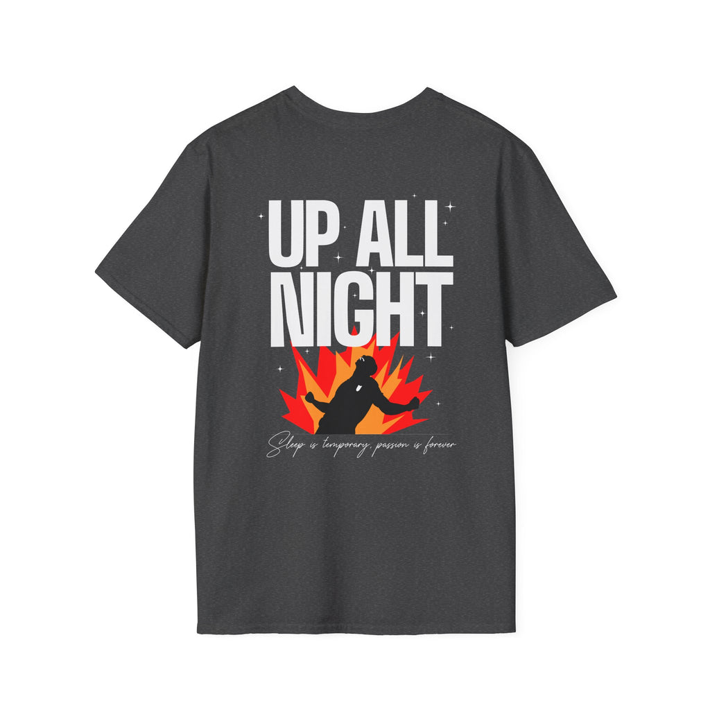 Up All Night Graphic T-Shirt — Black
