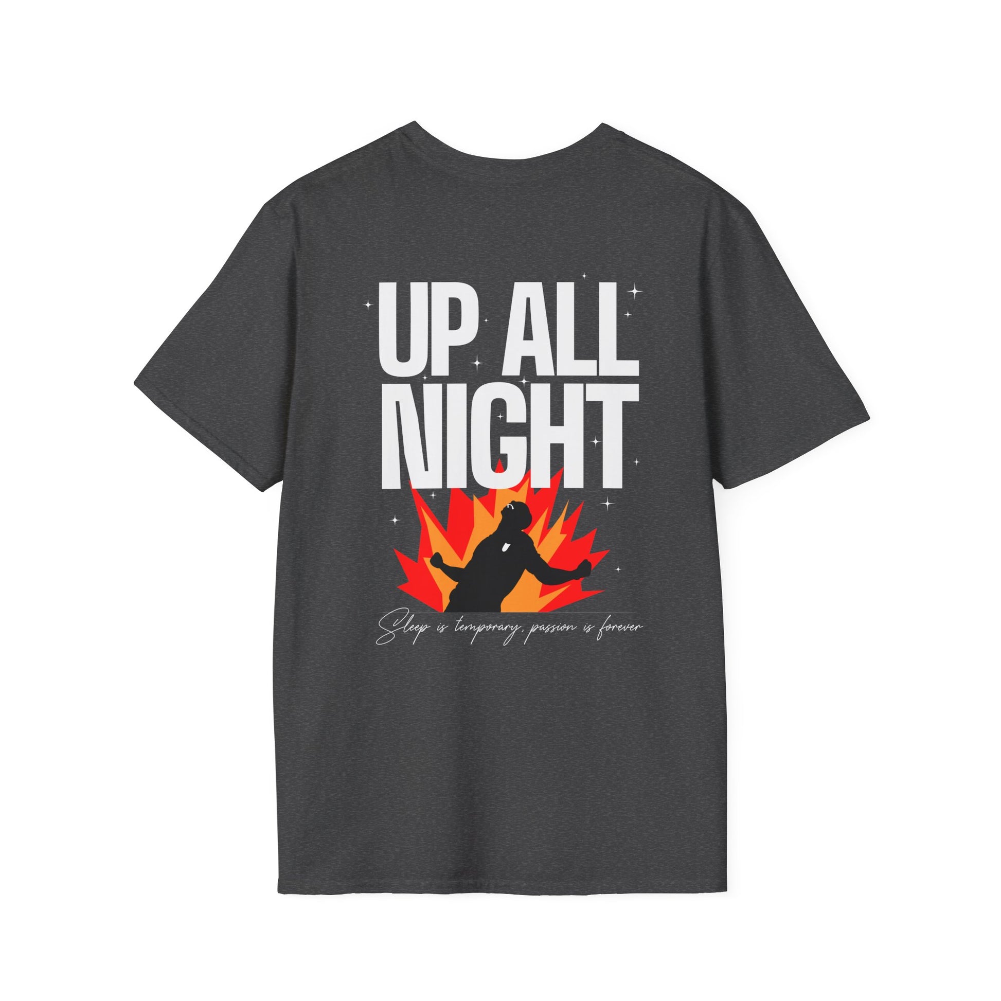 Up All Night Graphic T-Shirt — Black